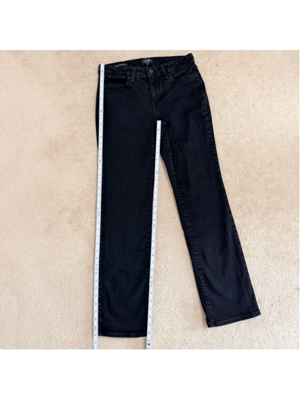 NYDJ Black Marilyn Straight Leg Jeans Women's Size 8 Lift Tuck Technology - Picture 12 of 12
